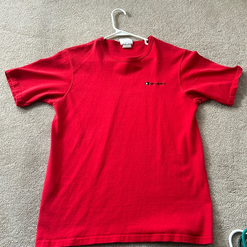 Red champion shirt